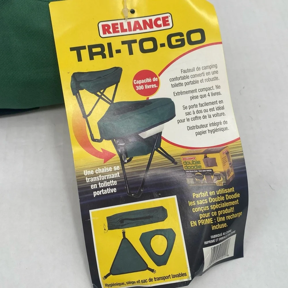 RELIANCE I Camping Chair Stool / Portable Toilet Green NEW